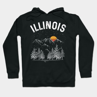 Vintage Retro Illinois State Hoodie